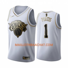 Maillot NBA New York Knicks Bobby Portis 1 Nike 2019-20 Blanc Golden Edition Swingman - Homme
